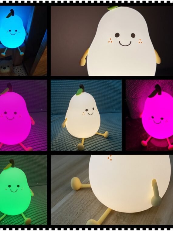 Pear Fruit Night Light Dimmable 7 Color Lamp for Bedroom