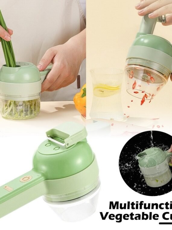 4 In 1 Handheld Electric Vegetable Cutter Set