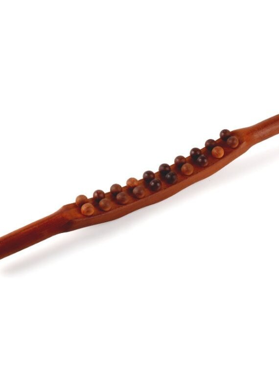 20 Beads Gua Sha Massage Stick Carbonized Wood