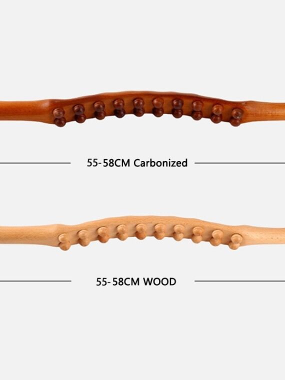 20 Beads Gua Sha Massage Stick Carbonized Wood