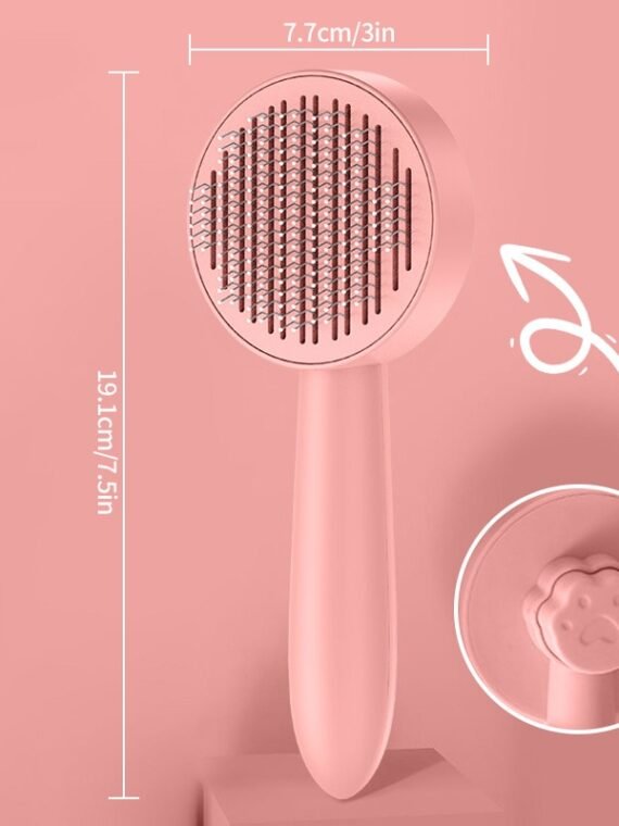 Cat Brush Pet Comb Self Cleaning Slicker Brush Remove Hair Grooming