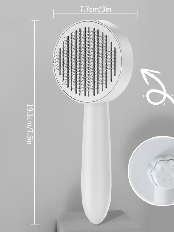 Cat Brush Pet Comb Self Cleaning Slicker Brush Remove Hair Grooming
