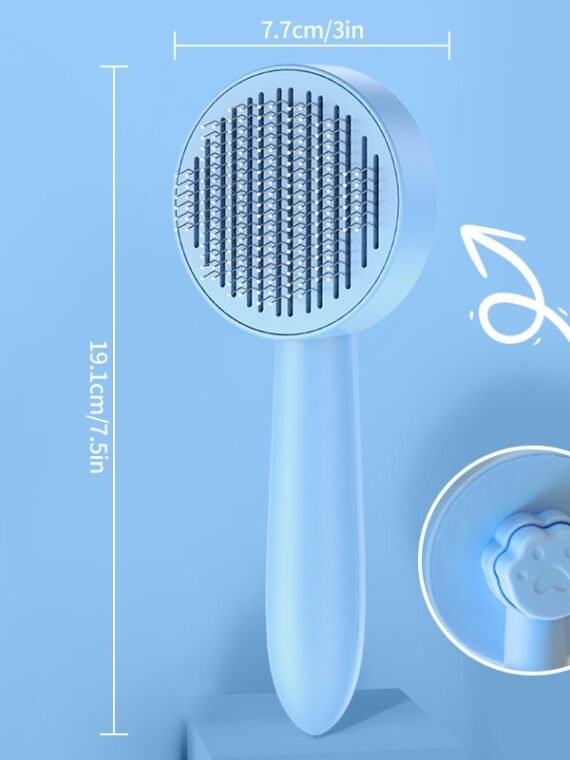 Cat Brush Pet Comb Self Cleaning Slicker Brush Remove Hair Grooming