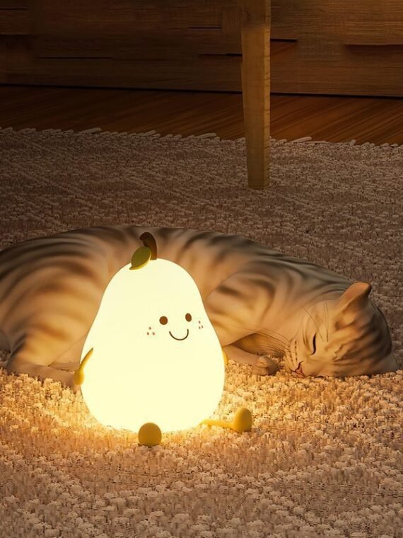 Pear Fruit Night Light Dimmable 7 Color Lamp for Bedroom