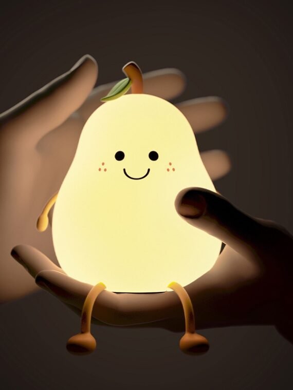 Pear Fruit Night Light Dimmable 7 Color Lamp for Bedroom