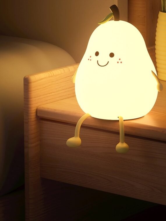 Pear Fruit Night Light Dimmable 7 Color Lamp for Bedroom