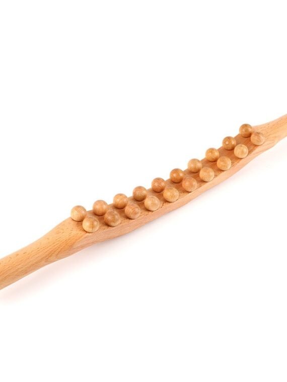 20 Beads Gua Sha Massage Stick Carbonized Wood